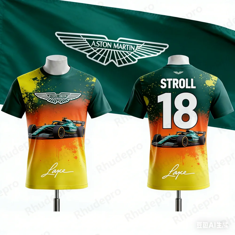 Aston Martin 2026 Breathable Summer Green T Shirt Lightweight Short Sleeve Top Sport Fitness Outdoor Activities Unisex Design