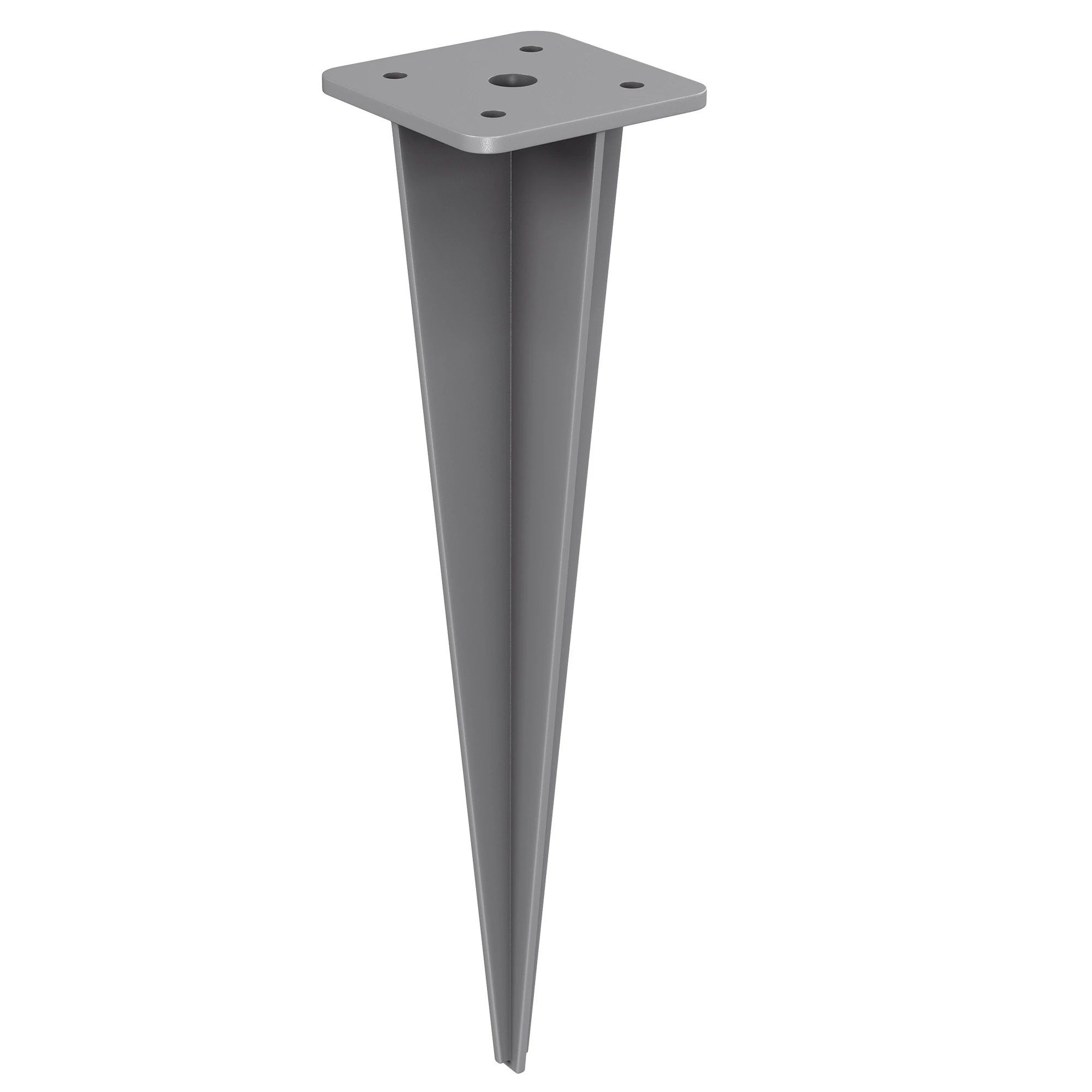 SONGMICS Piquet de Sol pour Store Latéral, Ancrage de Terre, Accessoire de Fixation, Compatible avec Stores Latéraux de SONGMICS avec Poteaux de Support en Aluminium, Gris