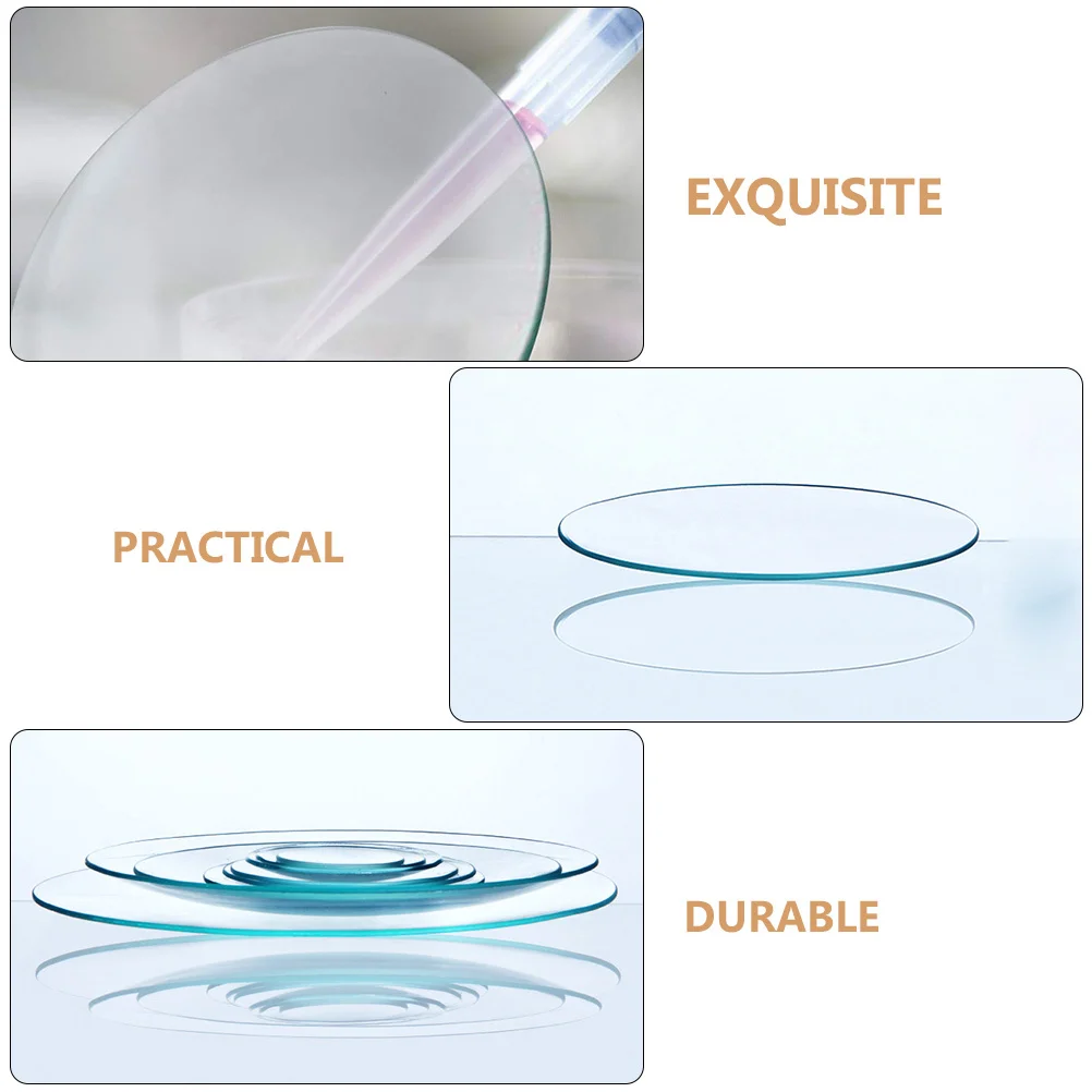 8 Buah Kaca Penutup Laboratorium dengan Daya Tahan Kimia Tinggi untuk Penempatan Sampel di Gelas Kimia Kelas