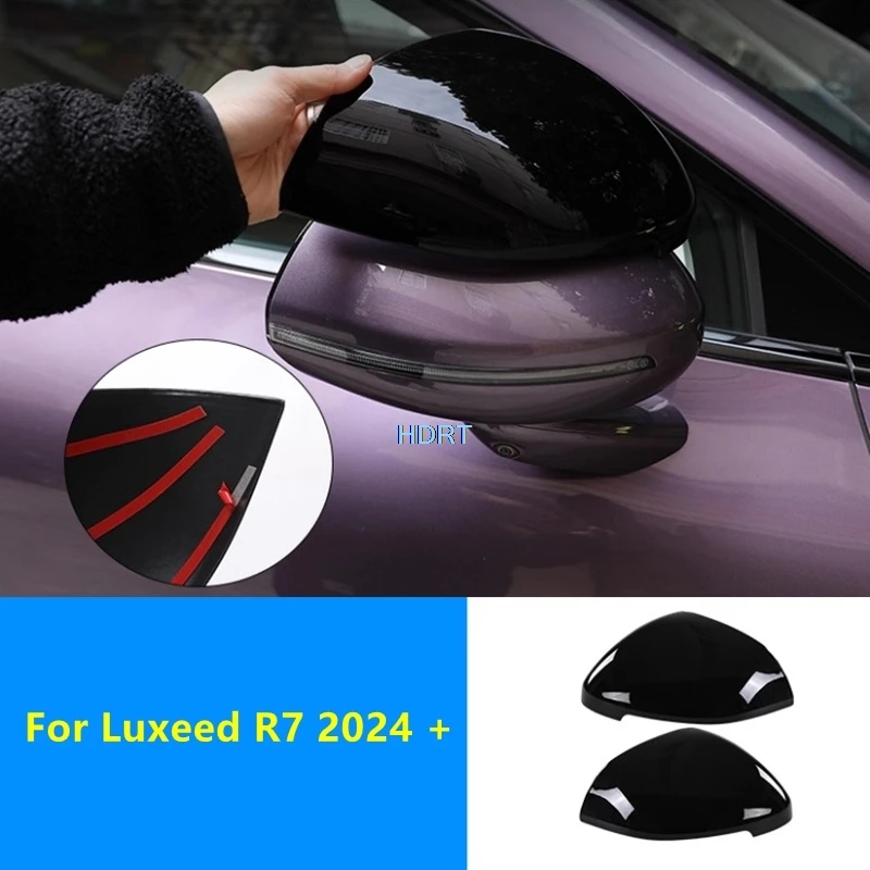 

Car Style Rear View Mirror Cover Reflector Mirror Housing Reverse Mirror Shell Accessories Exterior Sticker For Luxeed R7 2024 +