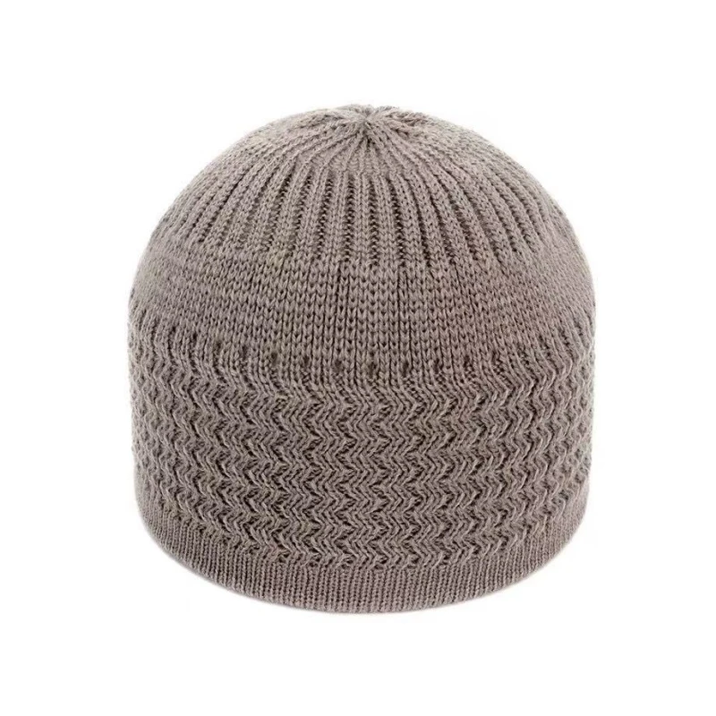 شحن مجاني قبعات مسلمة للرجال Colthing الكروشيه متماسكة قبعة تركيا الكوفي الإسلامي الكيباه اليهودية عمامة الأبيض القطن شبكة 0792