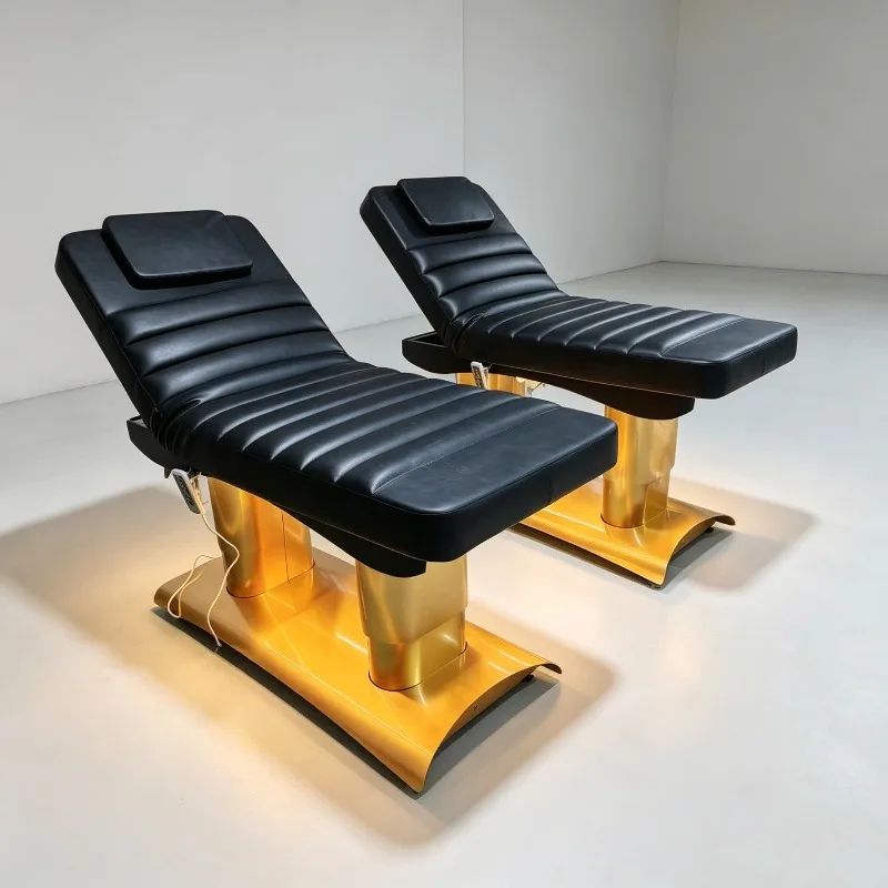 Beauty Salon Spa Workshop Modern Electric Massage Bed Adjustable Height Legrest 4 Motor High-Density Sponge Customizable Color