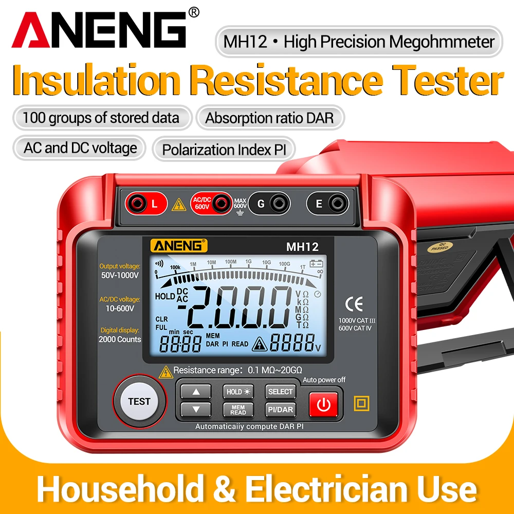 testeur-de-resistance-d'isolement-megohmmetre-aneng-mh12-testeur-de-tension-ac-dc-avec-dar-pi-2000-comptes-ohmmetre-pour-electricien-outil-de-test