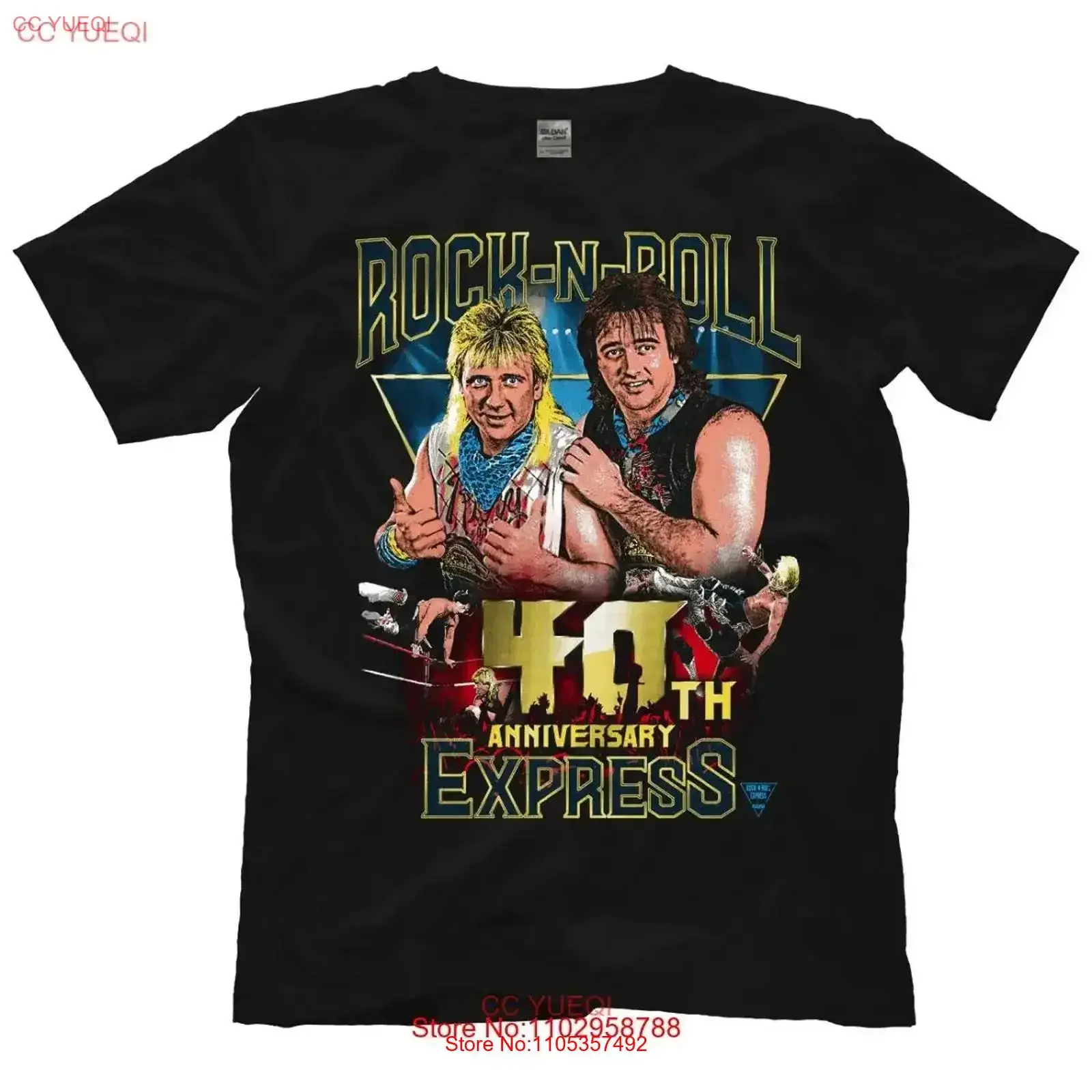 Rickey Morton Rock N Roll Express 40th Anniversary tee T Shirt vintage Washed Slightly graphic Casual Unisex Soft Comfortable