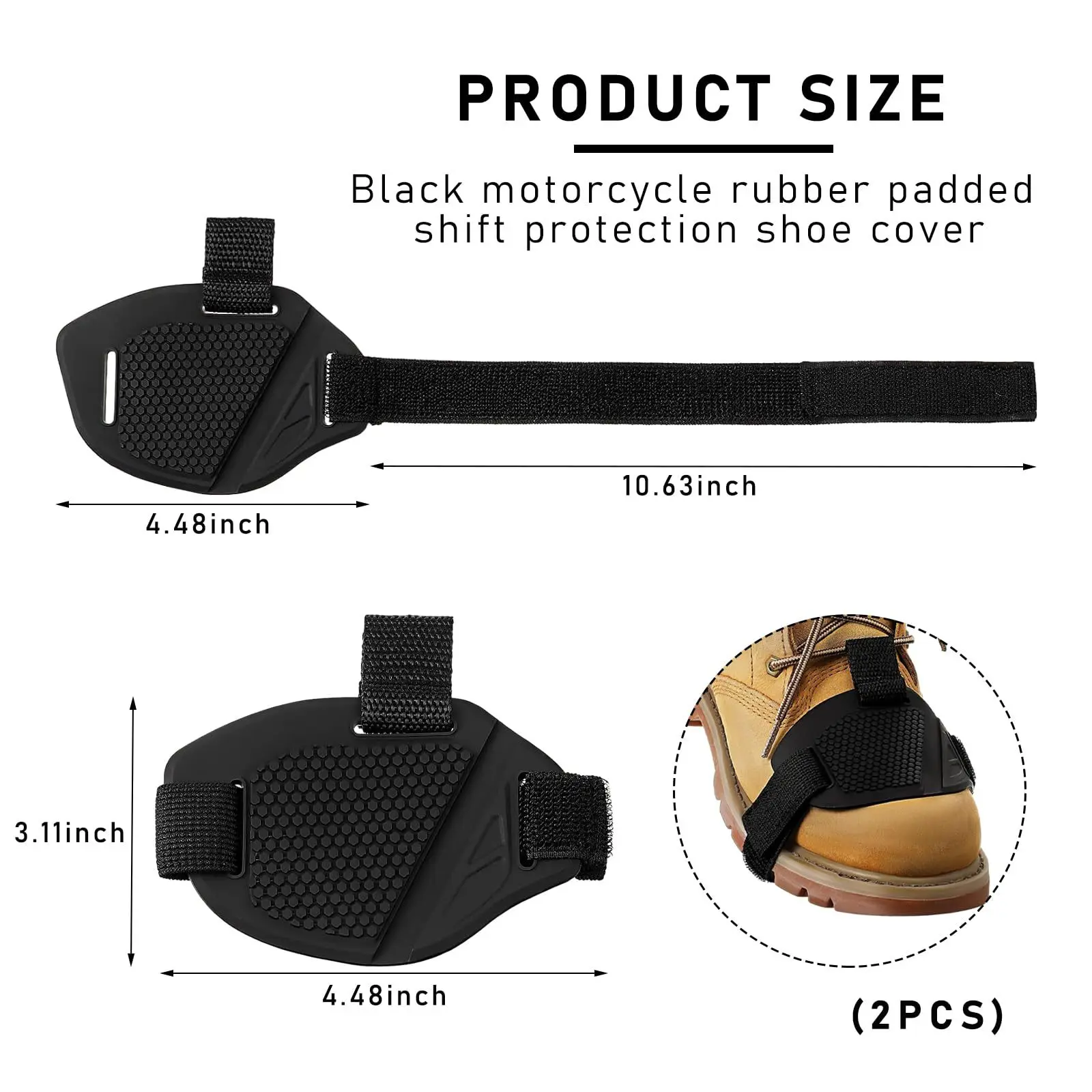 Honeycomb Anti-Slip Gear Shift Shoe Protector Motorcycle Shift Lever Pad Riding Shoe Guard Gear Shifting Cover Accessories view 3