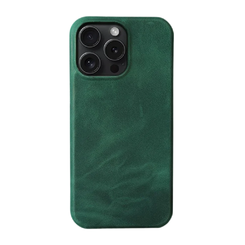 

For iPhone 17 Pro Max 14 15 16 Pro shockproof protective cover Genuine Leather Business Crazy horse leather phone case