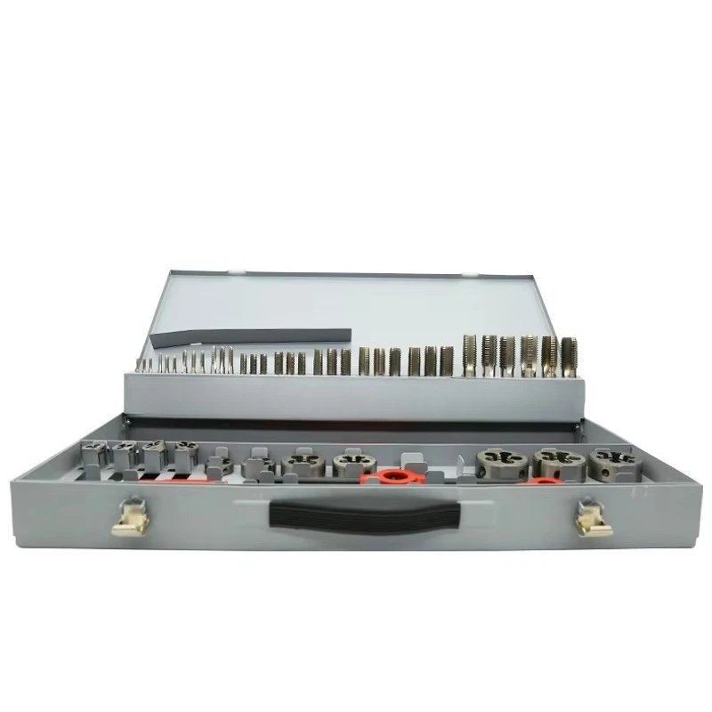 Tool Set Hand Tap and Die  Set  in Grey Metal Box Hand Tool