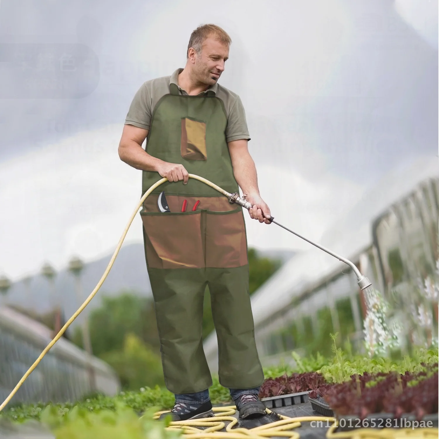 

Amazon New Gardening Leg Apron Multi-Pocket Outdoor Garden Trimming Protector Anti-Dirty Army Green Khaki Brown 600D Oxford