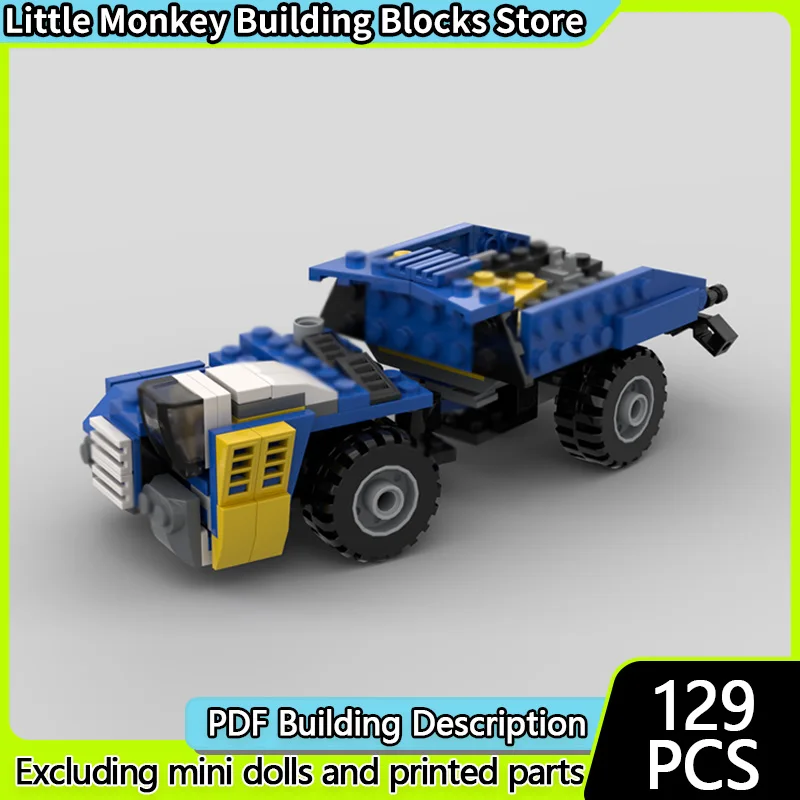 

City Car Model MOC Building Bricks Underground Mining Dump Truck Modular Technology Children Holiday Gifts Assemble Toys Suit