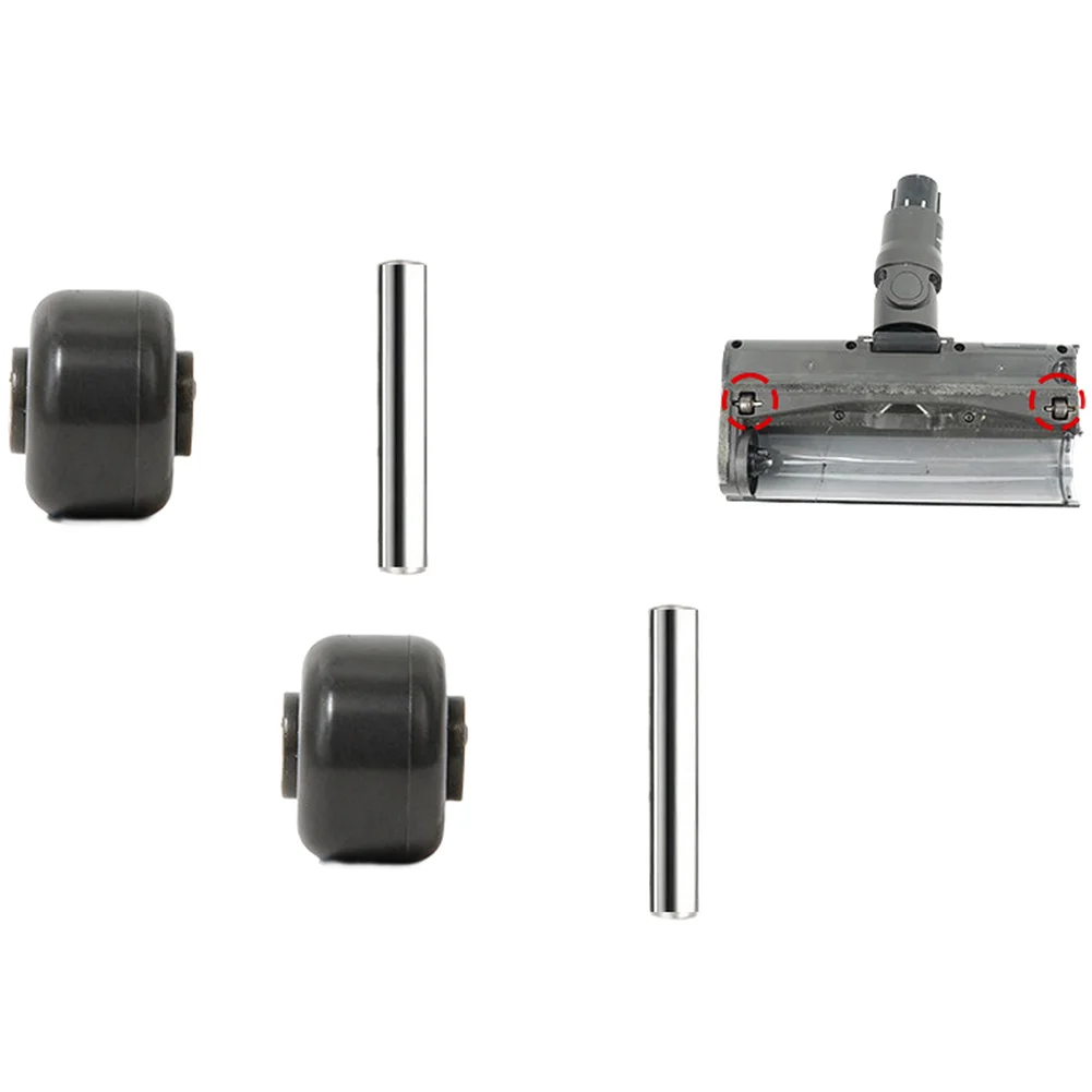 Replacement Roller & Shaft Set For Z11 Cordless Vacuum Cleaner Floor Brush, 2pcs Silicone Wheels With Axles For Smooth Cleaning