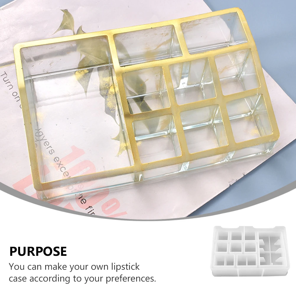 

Silicone Mold Lipstick Holder Casting Molds DIY Handicraft for Resin Ornament Epoxy