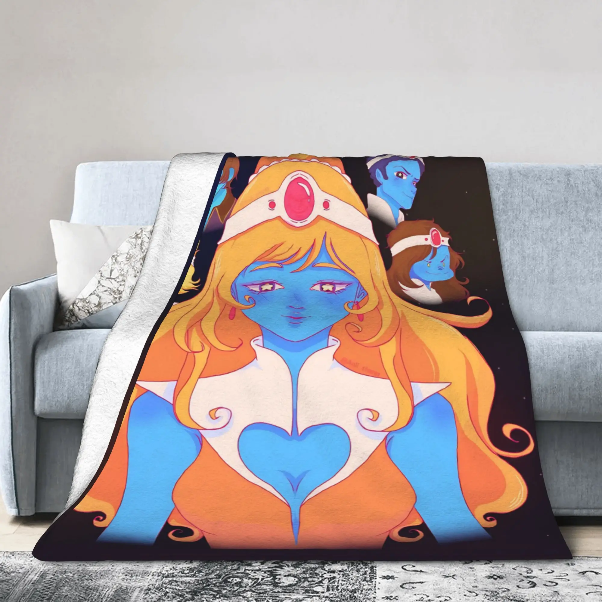 Stella Octave Arpegius Baryl Fuzzy Blanket Interstella 5555 Funny Throw Blanket for Home 150*125cm Bedspread