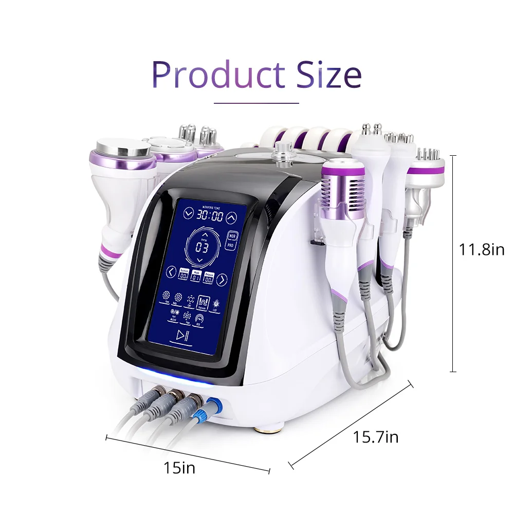 9 في 1 40K مايكرو الحالي الفوتون يبو نحت الجسم مدلك Unoisetion التجويف RF آلة نظام فراغ #6