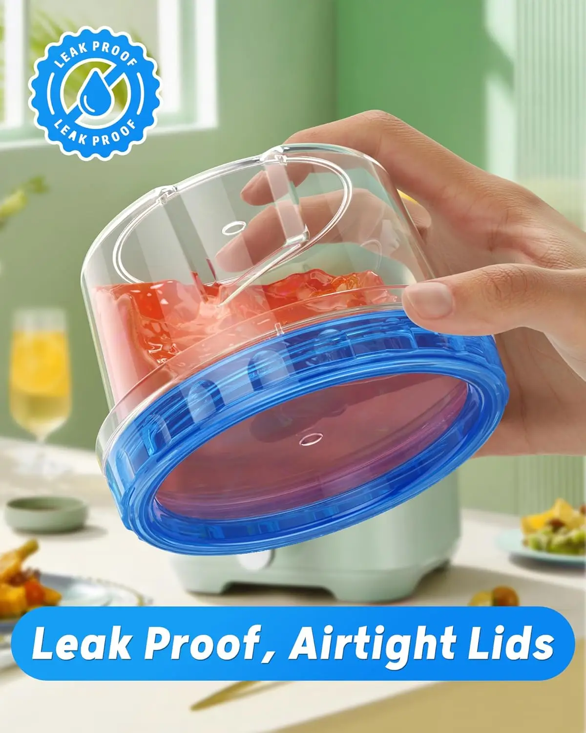 Caja de almacenamiento para refrigerador, caja de sopa, caja de preservación para el almuerzo, redonda, graduada, microondas, arroz integral, comida, carne congelada, caja de porción