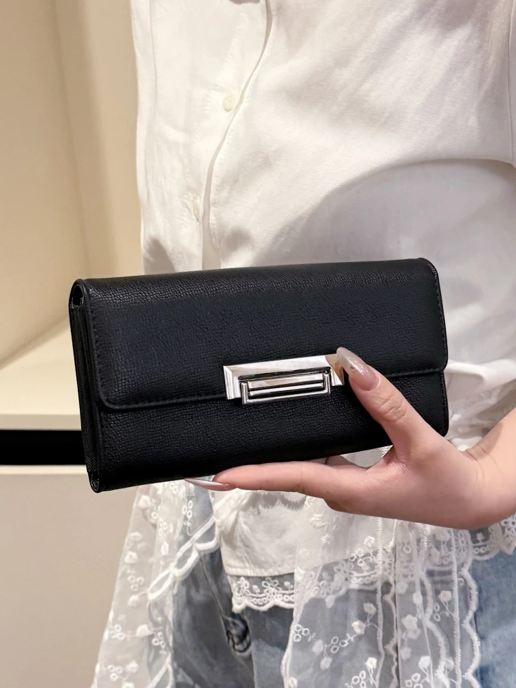 

Модный длинный женский кошелек большой емкости, ручная сумка, многофункциональный высококачественный кожаный клатч, невдаемый и сли
