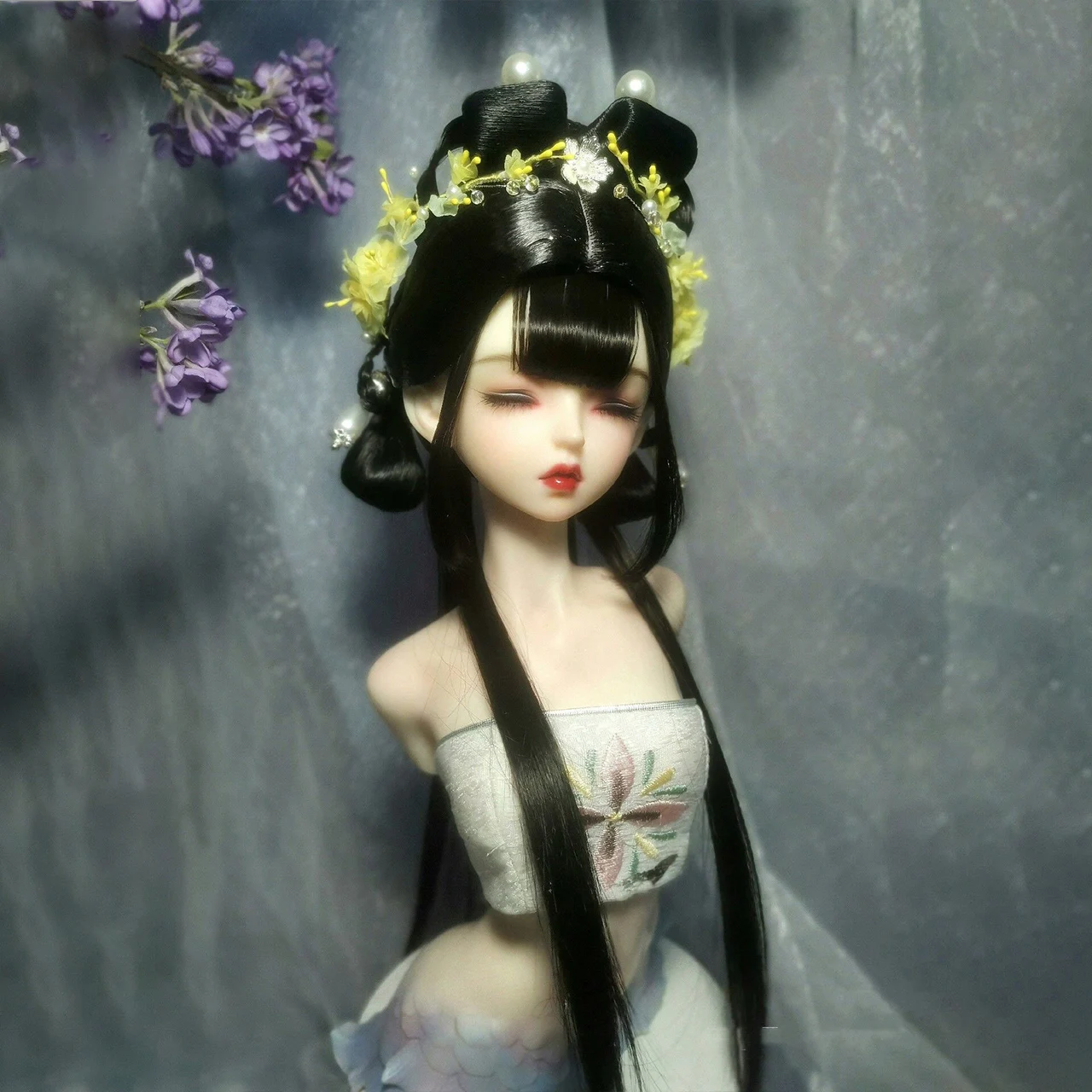 

1/3 Scale Ancient Costume BJD Wig Doll Accessories Hanfu Style Fairy Long Hair Retro Wigs For BJD/SD SD13 Big Girl SSDF C1971