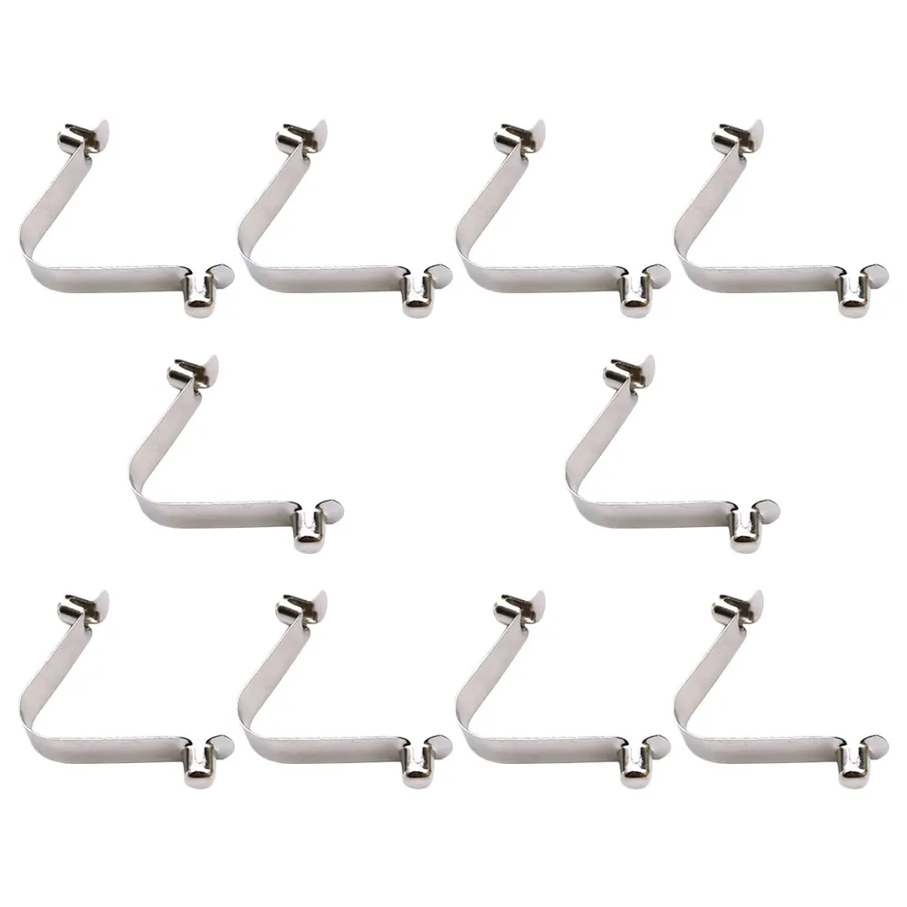 

10pcs Pool Cleaning Net Accessories Stainless Steel V Shape Spring Clasp Clips Replacement Buckle Swim Pool Tools