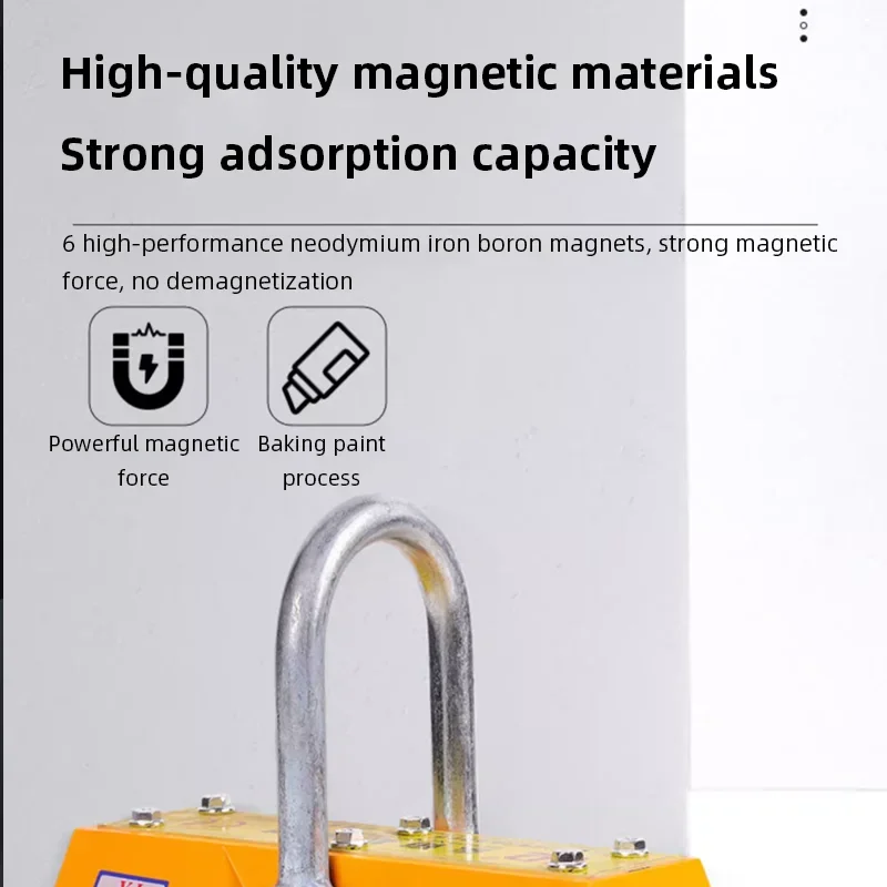 Magnetic Lifting Lifter Permanent Magnet Crane Hoist Strong Magnet Clamp for Steel Plate Mold Handling Industrial Lifting