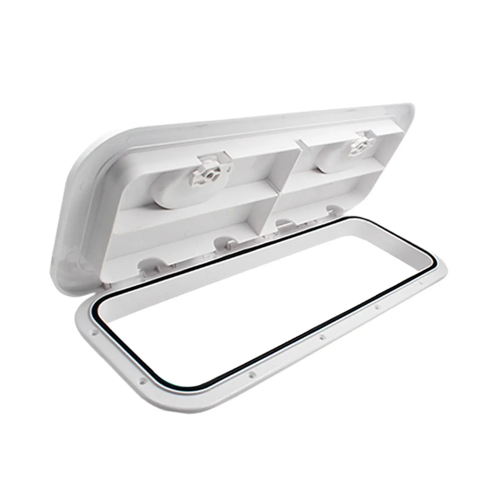 Marine Access Hatch Boat Hatch Lid Inspection Hatch Cover Rectangle White Convenient Assemble Replacement Plate Water Tight