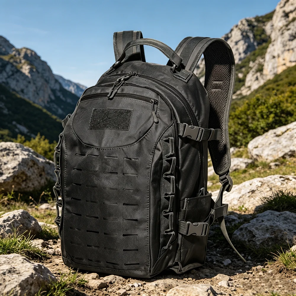 

25L Tactical Backpack for Men, Multi-Pocket MOLLE Assault Pack, Multi-Functional Outdoor Rucksack for Hiking, Camping, Travel
