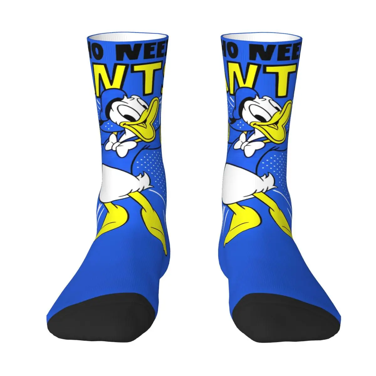 Donald Duck Socks Who Needs Pants Leisure Stockings Men High Quality Outdoor Socks Autumn Graphic Non Skid Socks