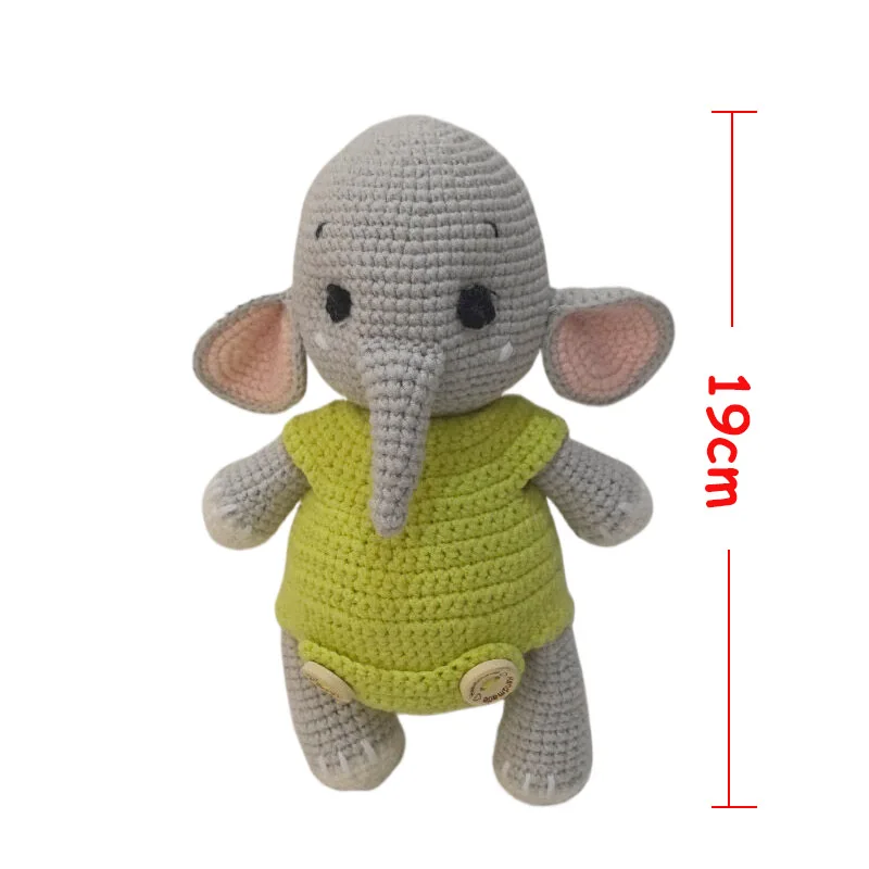 Handmade Crochet Elephant Couple Plush Toys - Cute Soft Stuffed Animals, Valentine's Day Gift for Couples, Lovers, Baby Nursery
