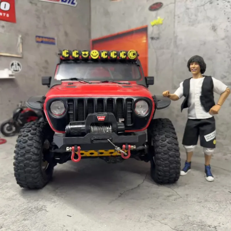 Overland Style Front Bumper for Axial SCX10 III AXI03006 1/10 RC Crawler, RC Car Upgrade Part, Scale Accessory