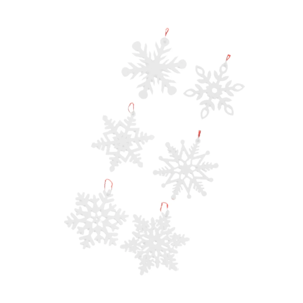 

12Pcs Wooden Snowflake Hanging Ornaments Christmas Tree Decoration Snowflake Slices Xmas Party Home Festival Pendant