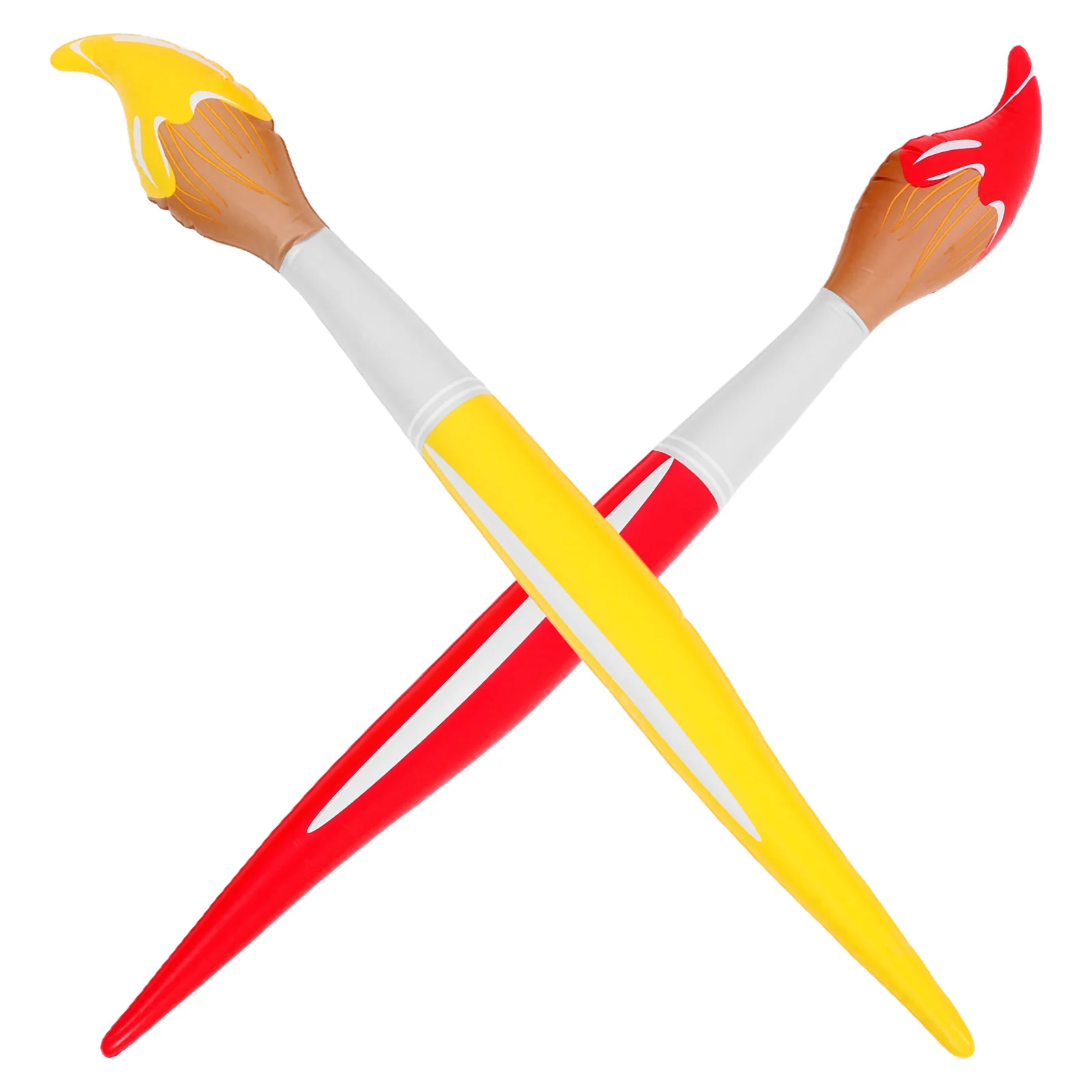 2 Pcs Balloons Inflatable Paintbrush Pvc Classroom Decorations Party Supply for Baby Shower