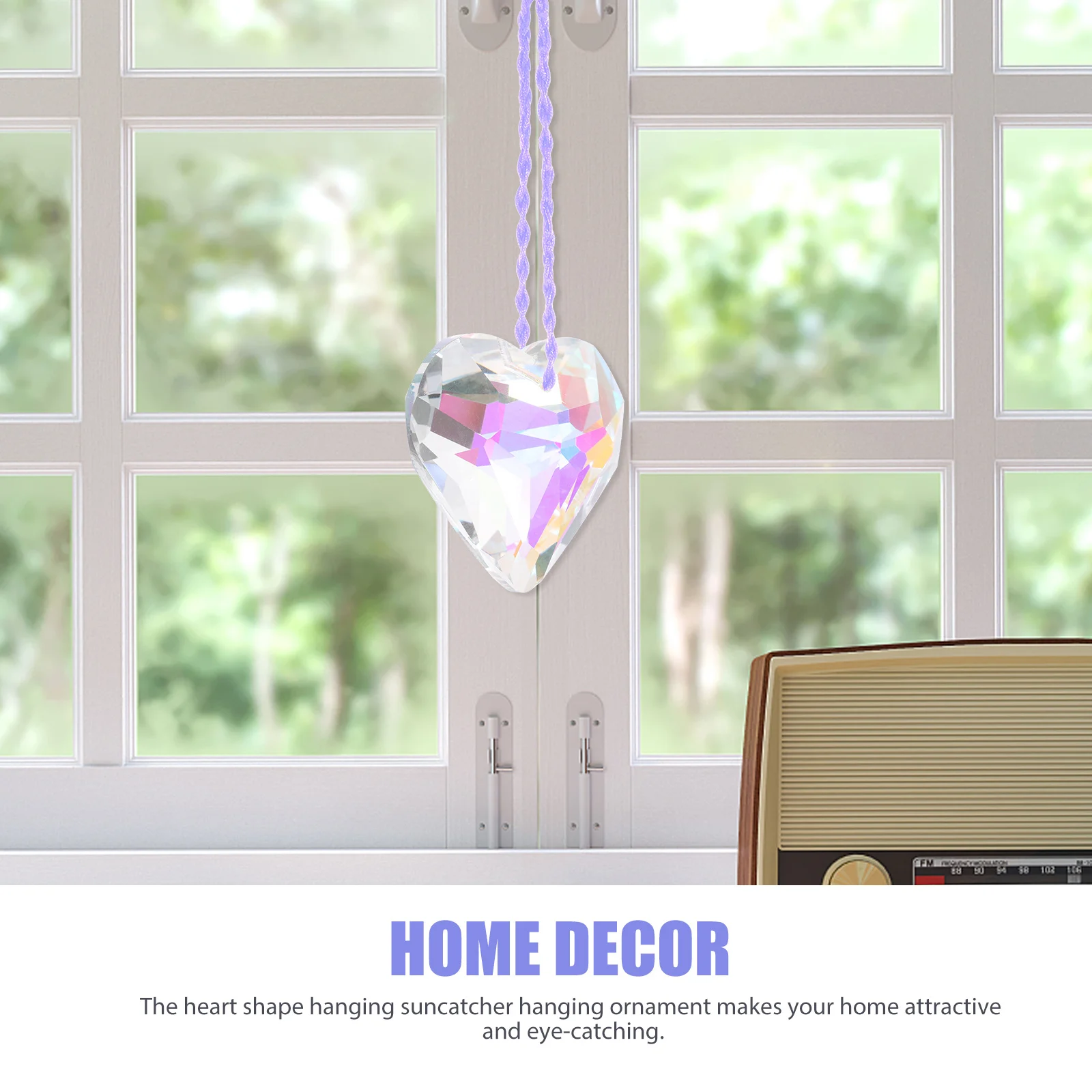 

Heart Shape Acrylic Suncatcher Pendant Hanging Ornament Decoration for Window Sun Catcher Party Suncatchers