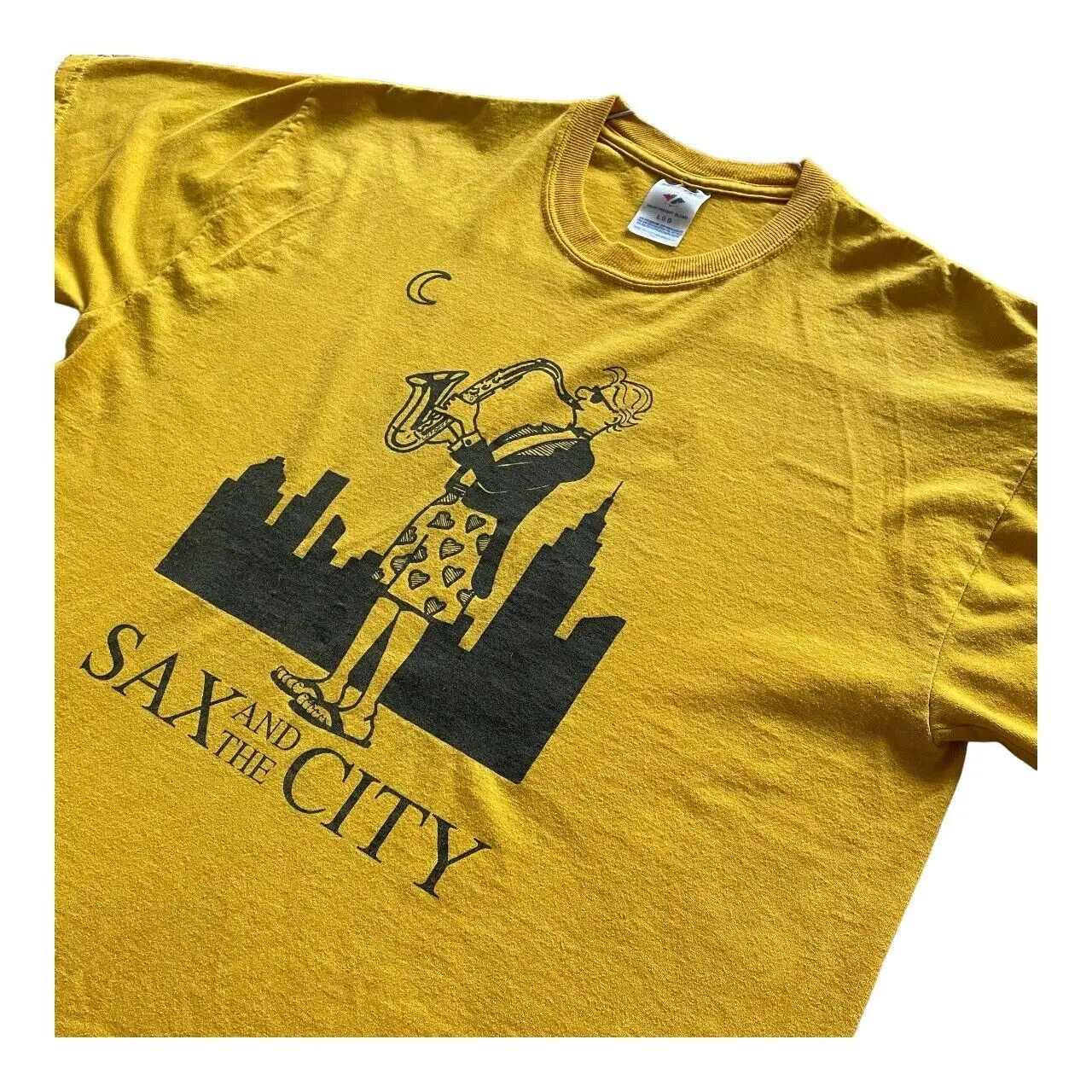 Винтажная футболка с длинным или коротким рукавом для секса и городского ТВ, саксофона, музыки