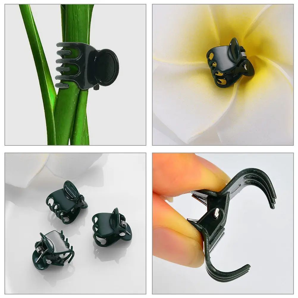 40Pcs Plastic Plant Support Clamps Reusable Plant Stem Clip Garden Climbing Vine Weatherproof Strong Hold
