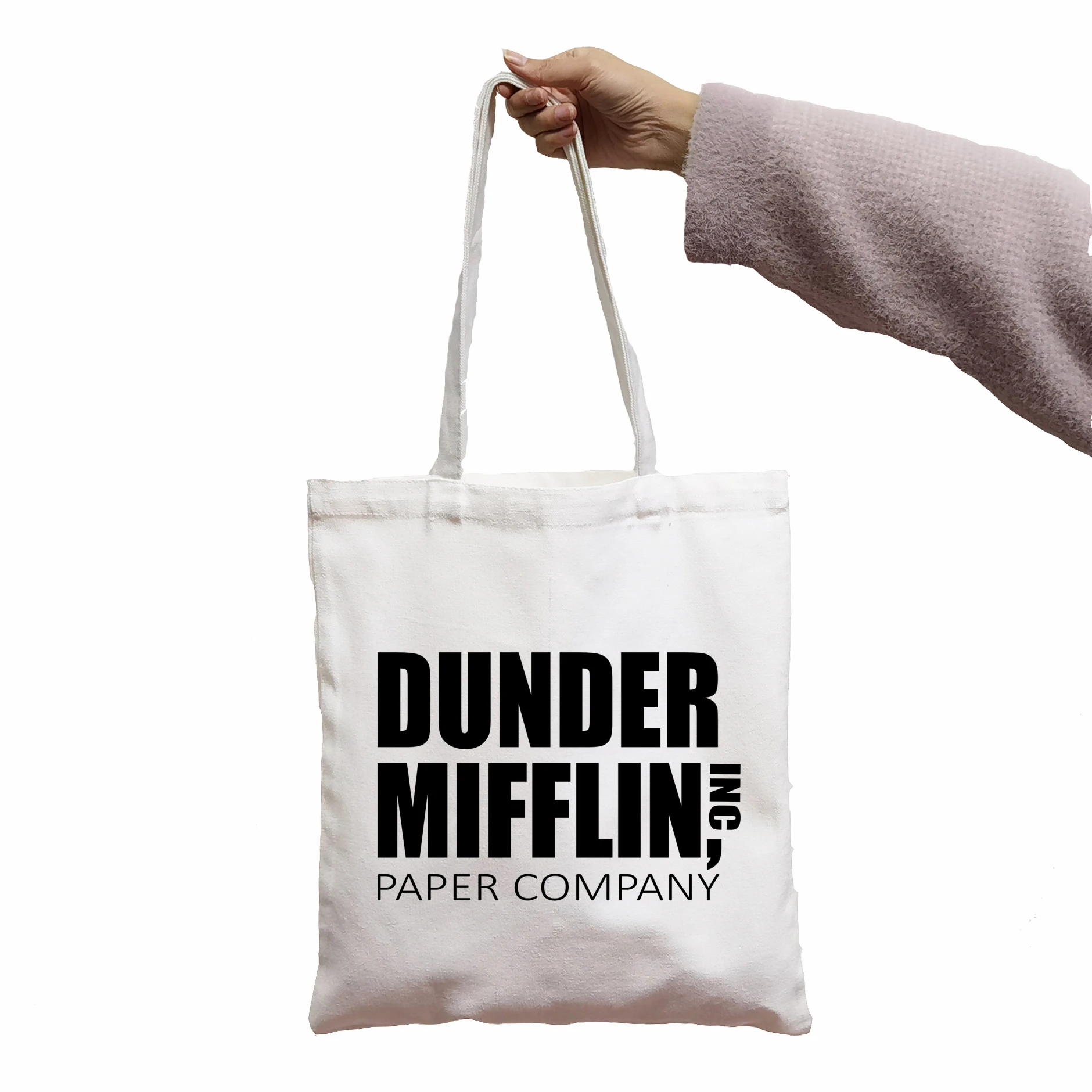 Bag The Office TV Show Dunder Mifflin Paper Company Print Cool Shopper Bag Shopper White Women shopper shoulder bags Tote bag