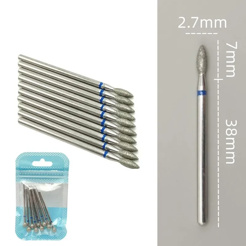 10 teile/satz Diamant Nagel Bohrer Rotery Elektrische Fräser für Pediküre Maniküre Dateien Häutchen Grat Nagel Werkzeuge Zubehör