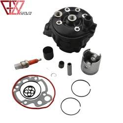 90cc 49mm Big Bore Cylinder Kit & Head For Peugeot NK7 XP6 Enduro XP7 XR6 XR7 XPS SM 50cc LC Minarelli AM6 2T 1E40MB Engine