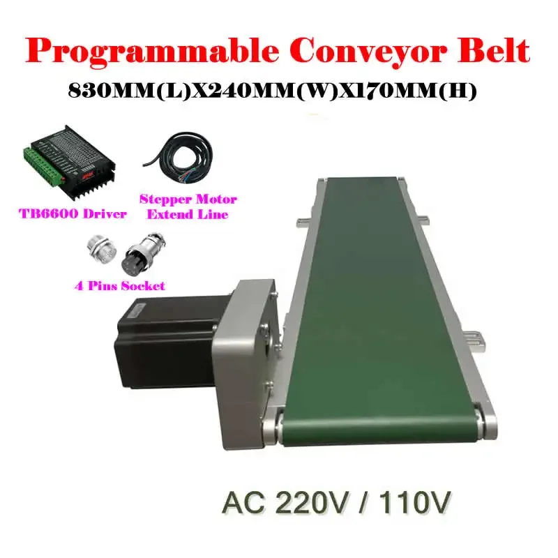 

Desktop Programmable Numerical Control Stainless Steel Aluminum Alloy Conveyor Belt 800x200mm for Fiber Laser Marking Machine