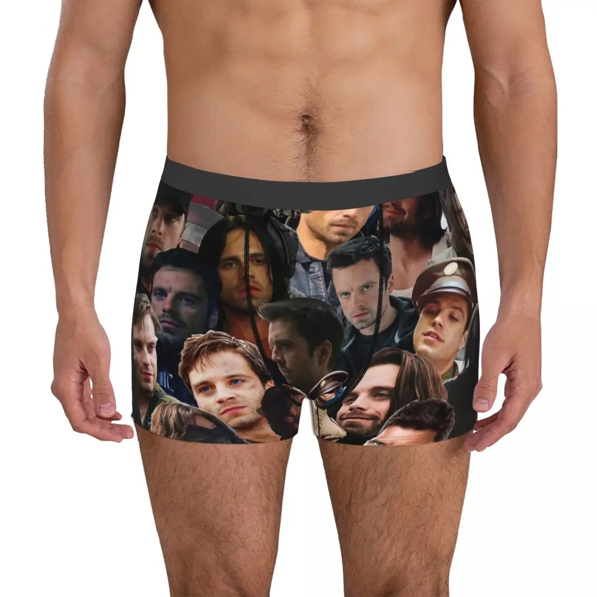 

Winter Soldier Photo Collage Underpants Cotton Panties Men's Underwear Ventilate Shorts