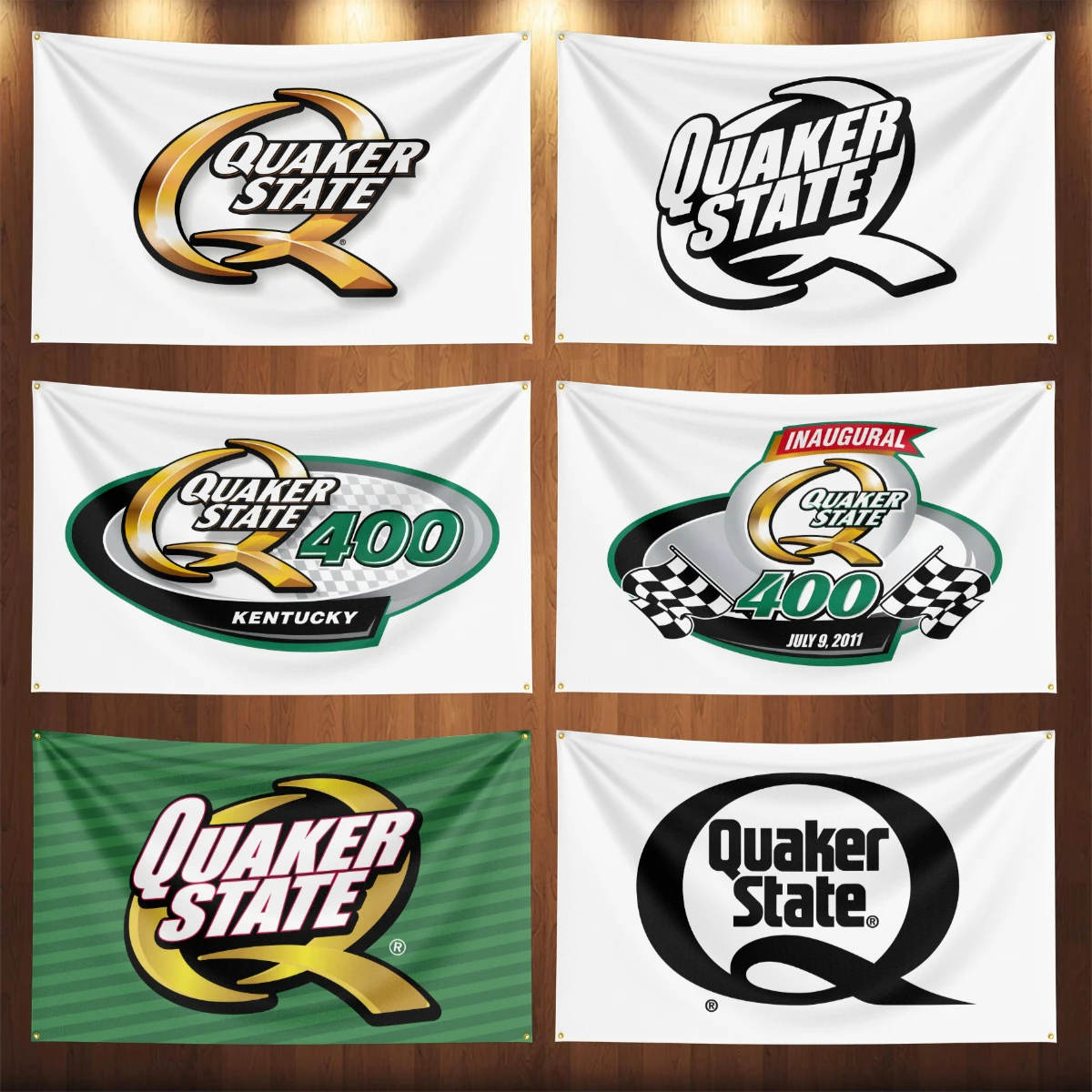 Quaker State Motor Oil Flag Motorcycle Racing Car Engine Oil Garage Car Banners Tapestry Flag Garage or Outdoor For Decoration