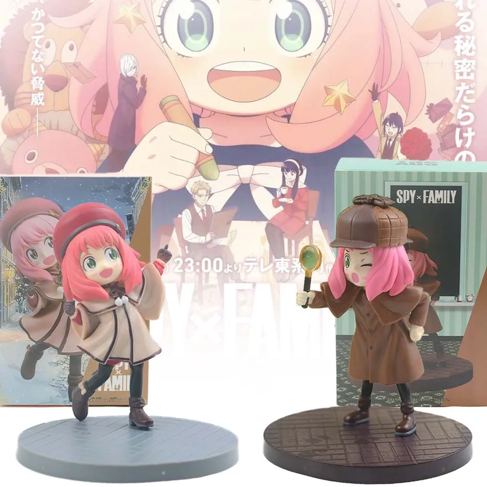 جديد أنيمي جاسوس X الأسرة الموسم 3 PVC Kawaii Anya الملابس الشتوية المباحث صورة سطح المكتب زينة هدايا لطيف للأطفال