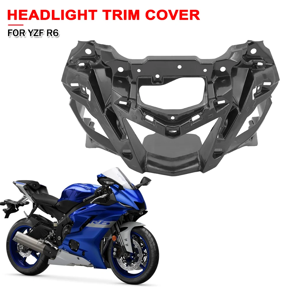 

Накладка на головный фонарь мотоцикла, корпус капота, нос для Yamaha YZF-R6 YZF R6 2017 2018 2019 2020 2021 2022, передний верхний обтекатель