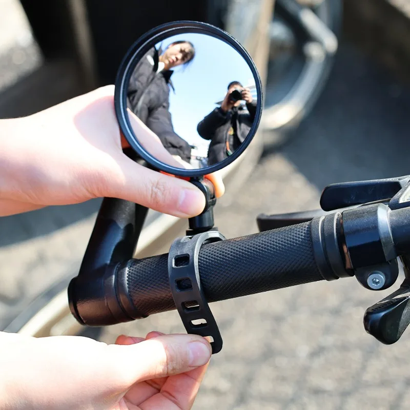

360°Adjustable Rotate Convex Wide Angle Cycling Handlebar Rear View Mirrors Universal Bicycle Rearview Mirror 1/2pcs