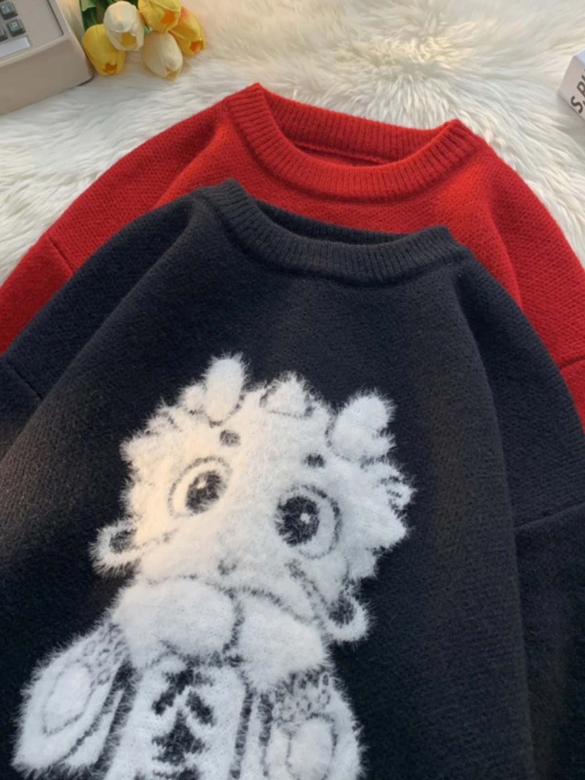 

Мужской вязаный свитер Dragon Year Luy, весенне-осенний, повседневный, с внутренней подкладкой, модный бренд, новинка 2024 года, для повседневной носки