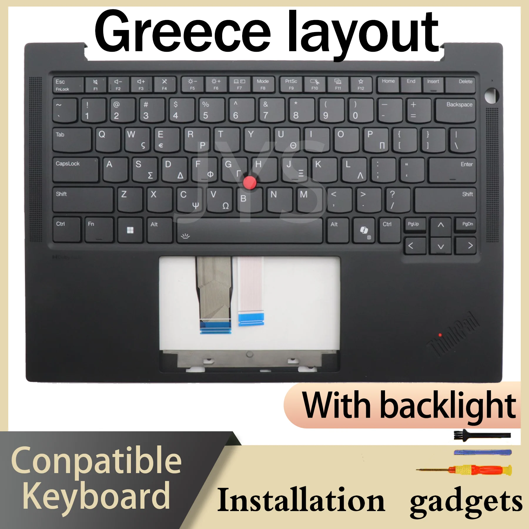 Immagine 4: Tastiera retroilluminata C-COVER per Lenovo ThinkPad T14S Gen5 T14S Gen6, layout arabo/greco/ebraico/coreano/russo/thailandese/americano