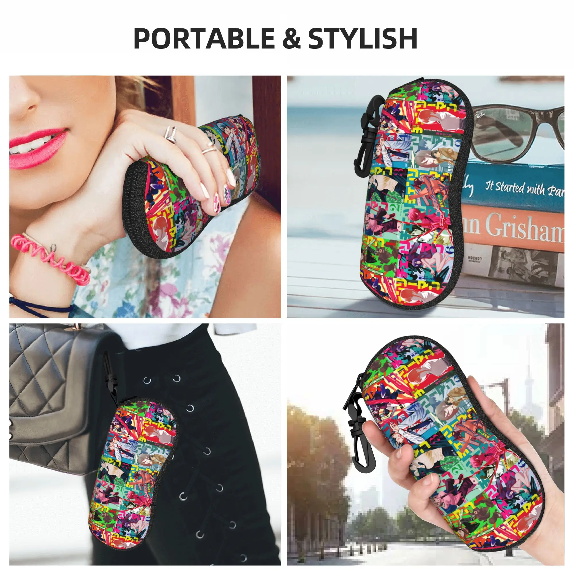 Aki Hayakawa Chainsaw Man Power  Eyeglass Glasses Case Women Men Soft Denji Himeno Katana  Sunglasses Protective Bag view 6