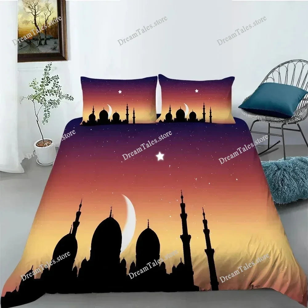 

Ramadan Arabian Night Moon Stars Lamp 3D Bedding Set Queen King Polyester Quilt Cover Pillowcases Duvet Cover Sets Luxury Gift36