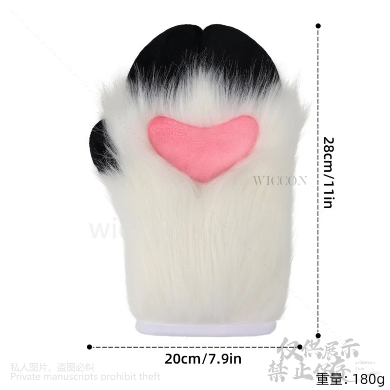 Anime Animal Cosplay Kig Fursuit Kigurumi Furry Lamb Paw Nails Gloves Props Cute Masquerade Party Halloween Carnival Customized