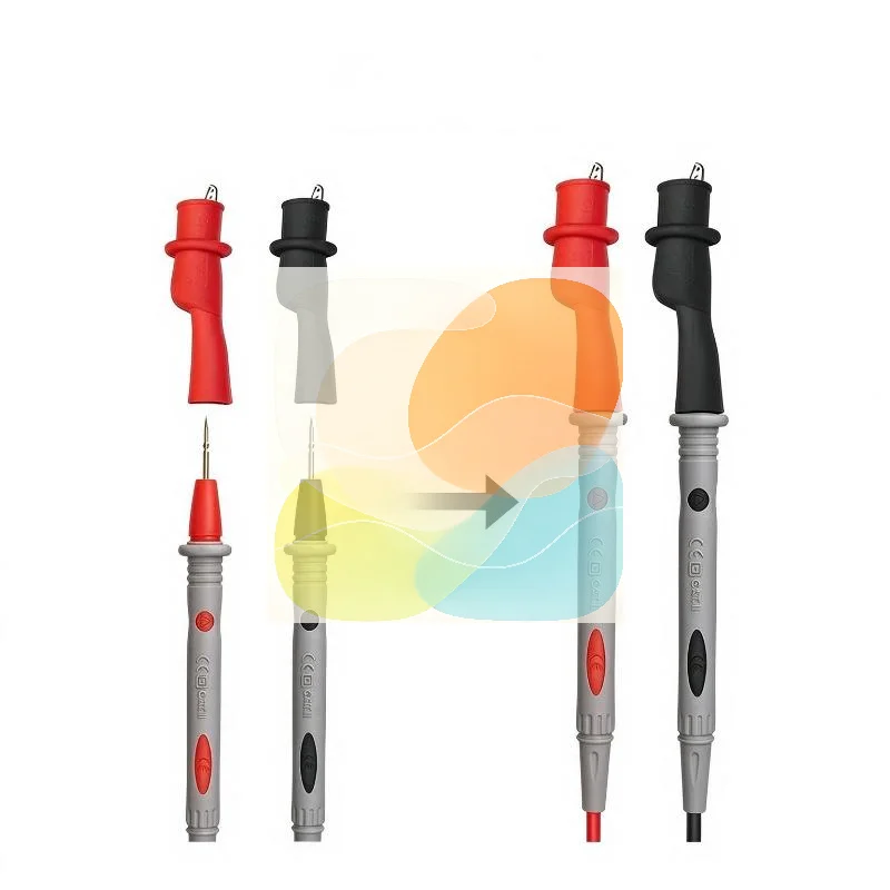 Non-Slip Multimeter Test Leads 1000V 20A Universal Probe Cable for Digital Multimeters Automotive Repair Detection