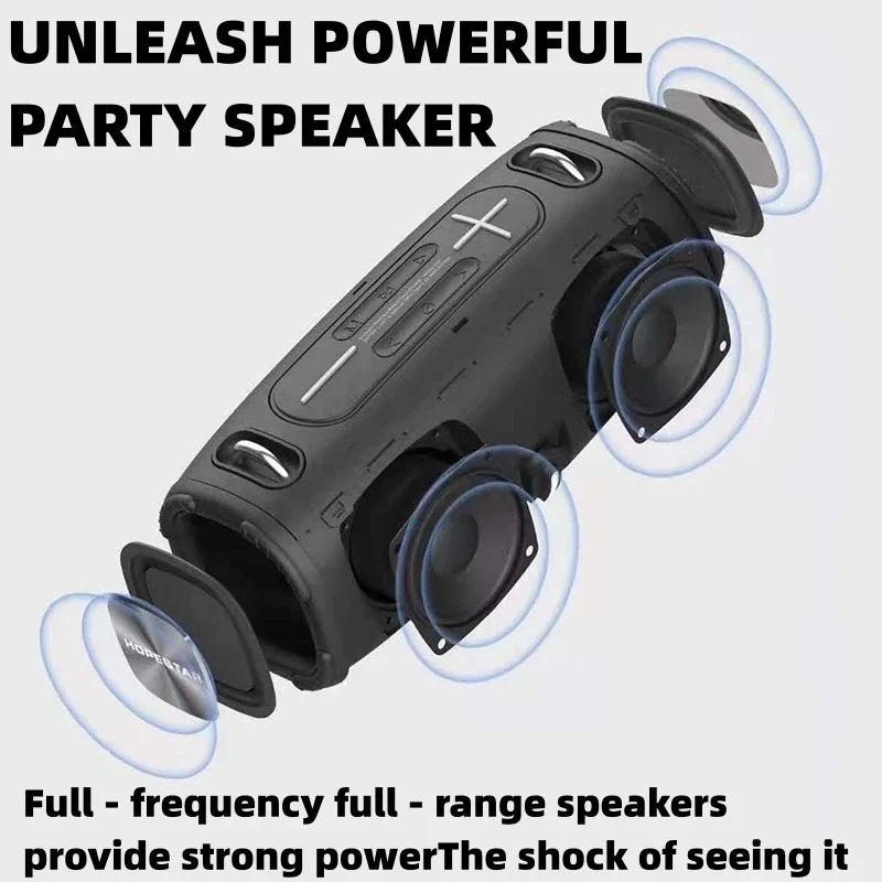 HOPESTAR H50 High Power przenośne głośniki Bluetooth potężny głośnik bezprzewodowy Subwoofer basowy odtwarzacz Mp3 nagłośnienie Radio FM