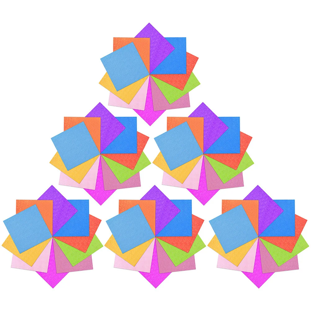 300 قطعة ورق اوريغامي لؤلؤي لتقوم بها بنفسك أوراق قابلة للطي للأطفال الحرف سجل القصاصات المشاريع المدرسية أوراق الحرف اليدوية على الوجهين الحرف اليدوية