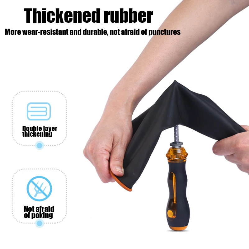 35/45/55 سنتيمتر قفازات سوداء الثقيلة قفازات مطاطية حمض القلويات مقاومة كيميائية سلامة العمل لصناعة العمل قفازات واقية